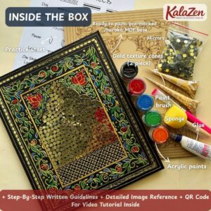 Home diy multicoloured black jharokha art kit — bold indian wall decor