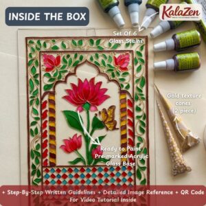 diy lotus glass painting art kit