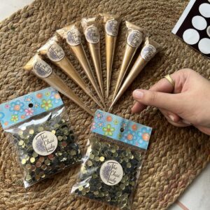 KalaZen Handmade Art Cones – Set of 2 | Textured Painting Cones | Mehndi-Inspired Wall Art Tool