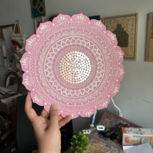 diy red & gold mandala art kit | festive indian art therapy kit for adults
